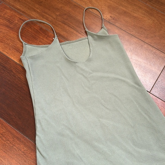 Abercrombie and Fitch Soft Collection Ribbed Body Con tank top dress green small - Picture 4 of 4